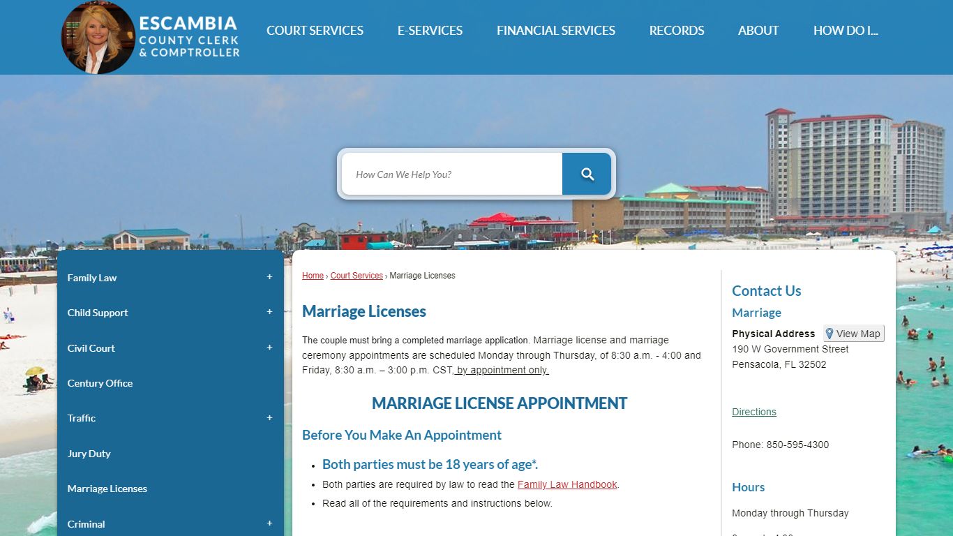 Marriage Licenses | Escambia County Clerk, FL